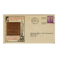 Image: Commemorative cachet for the Dedication of a Lincoln Memorial Plaque