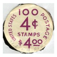 Image: Roll of 100 4-cent  Lincoln postage stamps
