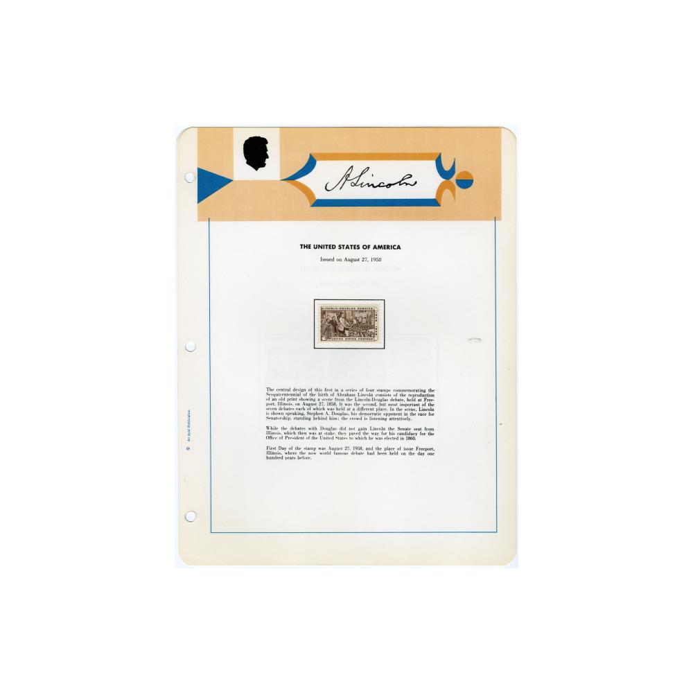 Image: Postage Stamps Commemorating the Sesquicentennial of the Birth of Abraham Lincoln