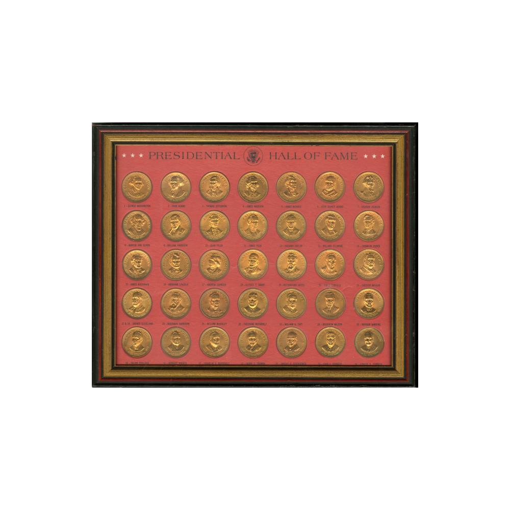 Image: Presidential Hall of Fame brass medals set