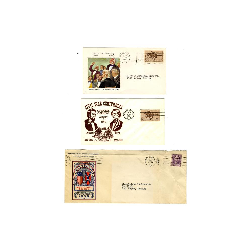 Image: Folder of Civil War Commemorative Cacheted Covers