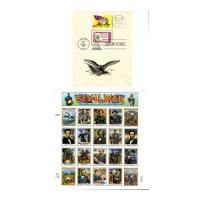 Image: Folder of Lincoln-related philatelic items