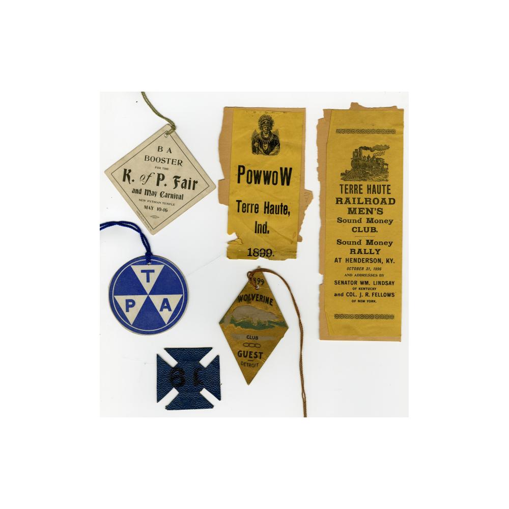 Image: Folder of miscellaneous paper badges