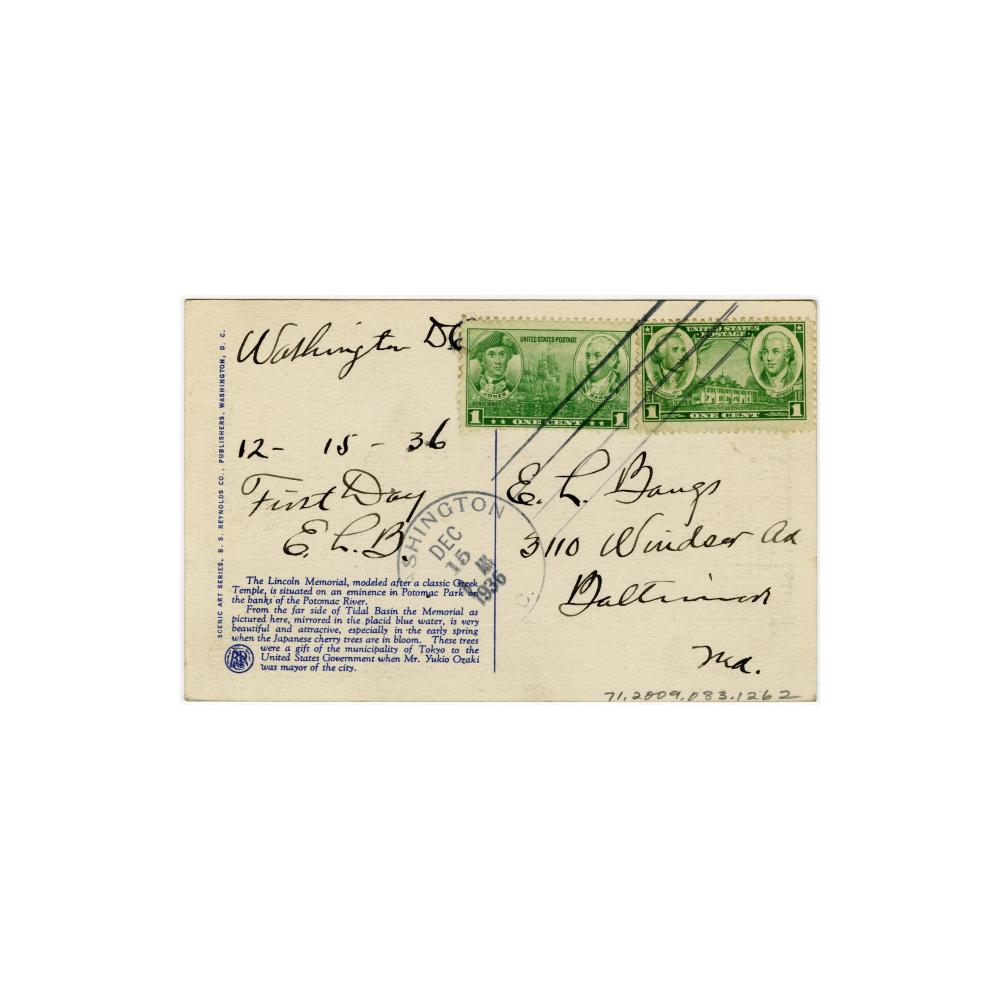 Image: Lincoln Memorial Near the Potomac River, Washington, D. C.