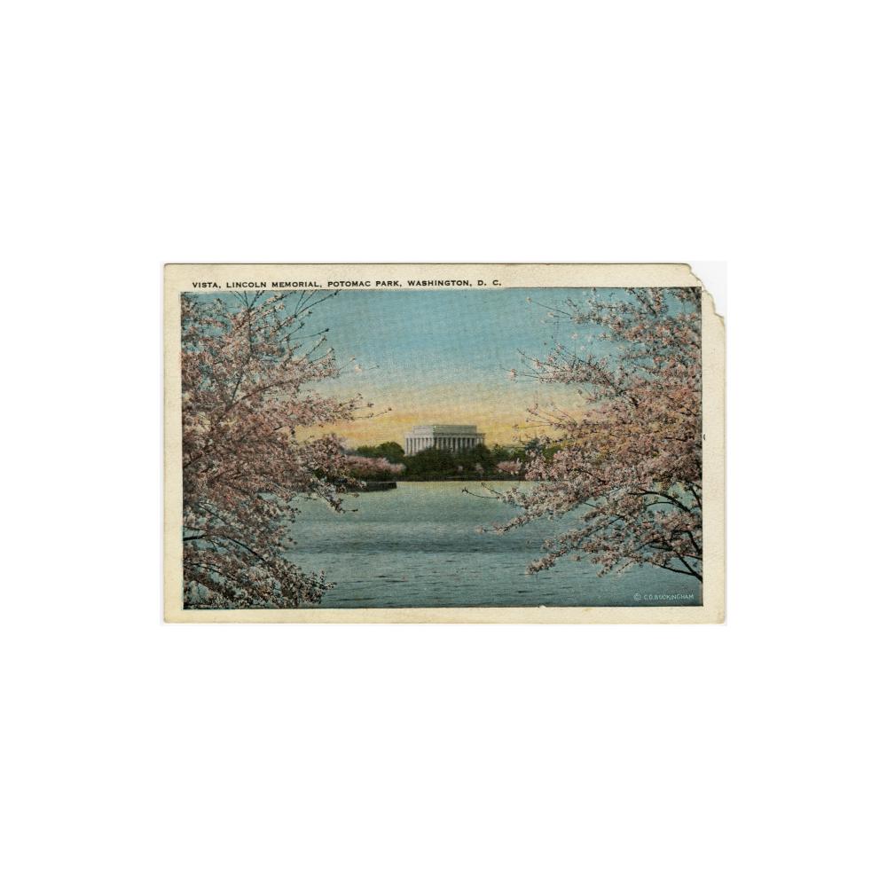 Image: Vista, Lincoln Memorial, Potomac Park, Washington, D. C.