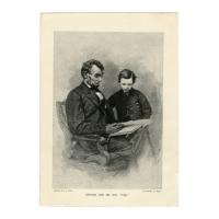 Image: Lincoln and His Son "Tad"