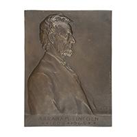 Image: Abraham Lincoln bas- relief plaque