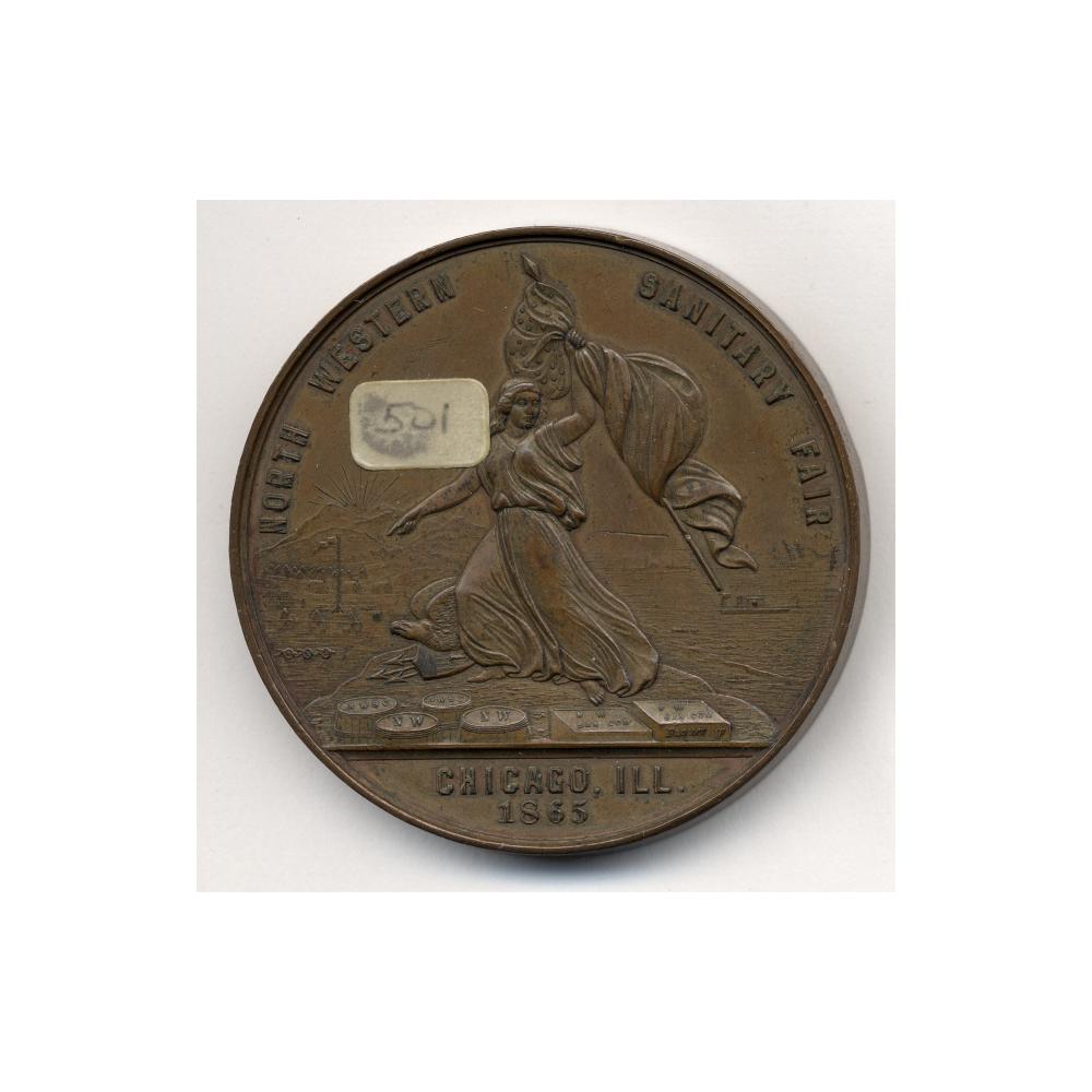 Image: North Western Sanitary Fair medal