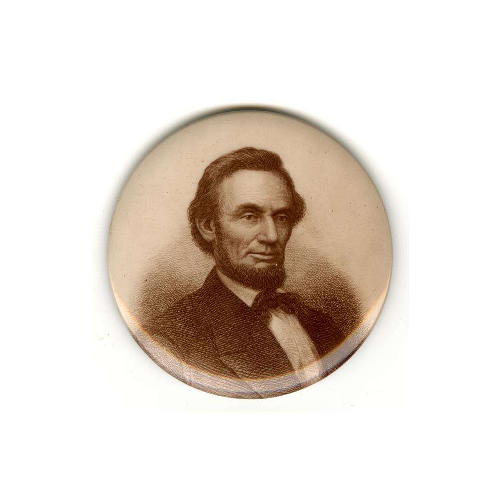 Image: 56 mm Abraham Lincoln pinback button