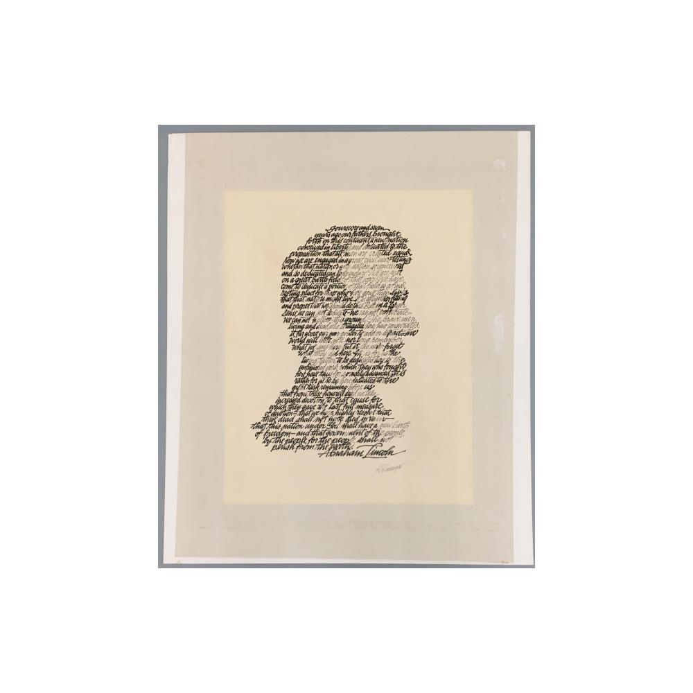 Image: Calligraphic Lincoln portrait