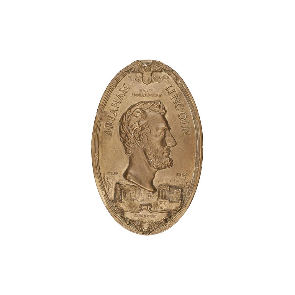 Image: Abraham Lincoln 100th Anniversary Souvenir bas-relief plaque