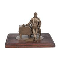 Image: President Lincoln seated at table