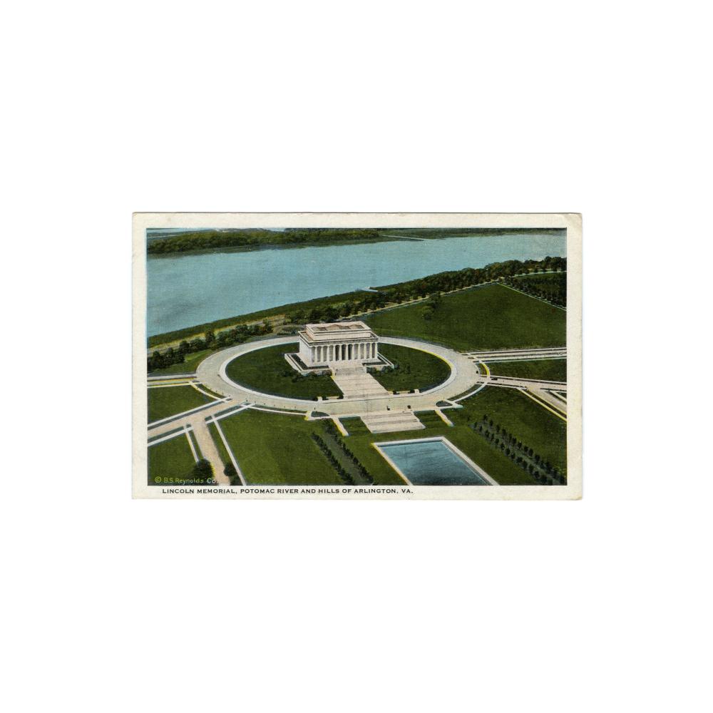 Image: Lincoln Memorial, Potomac River and Hills of Arlington, VA.