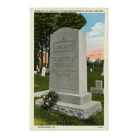 Image: Memorial to Lincoln's Father and Mother at Shiloh Cemetery, Charleston, Illinois