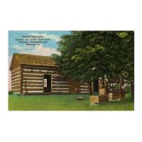 Image: Lincoln Log Cabin, Lincoln Log Cabin State Park, Between Charleston and Mattoon, Ill.