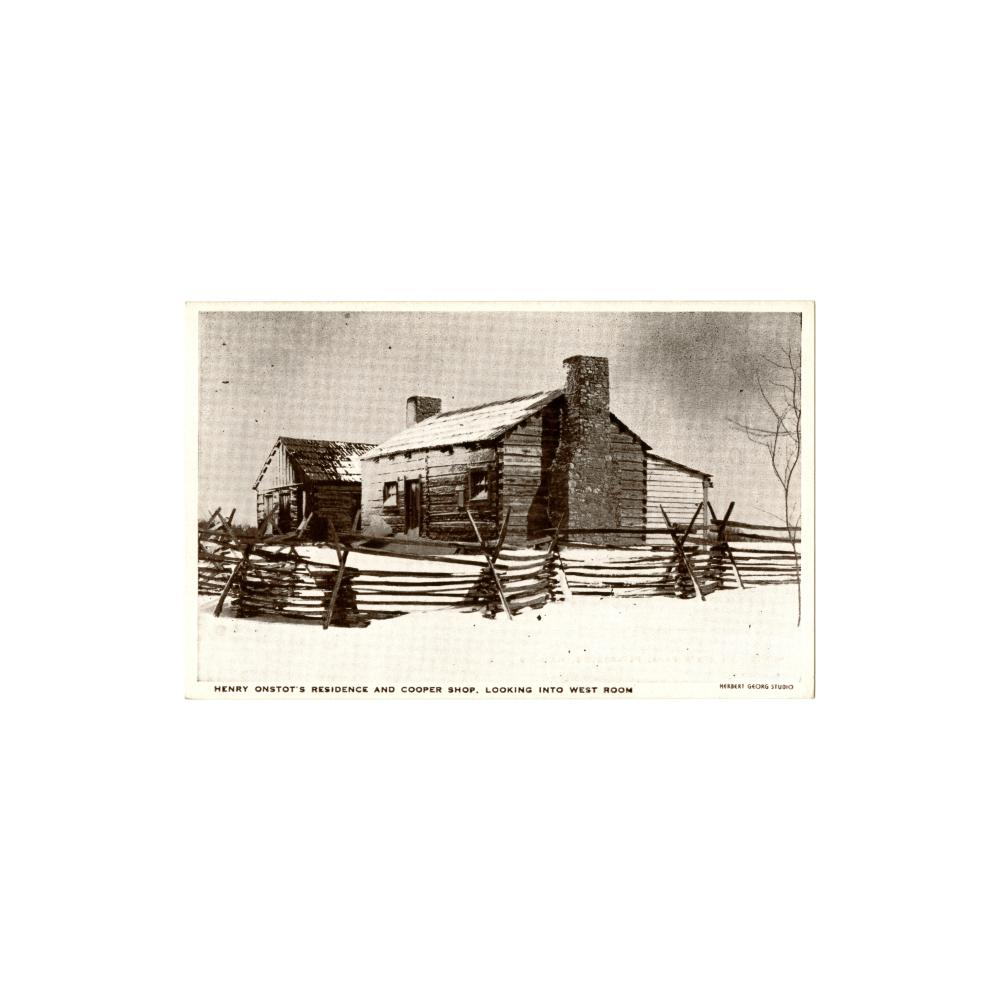 Image: Henry Onstot's [sic] Residence and Cooper Shop, Looking into West Room