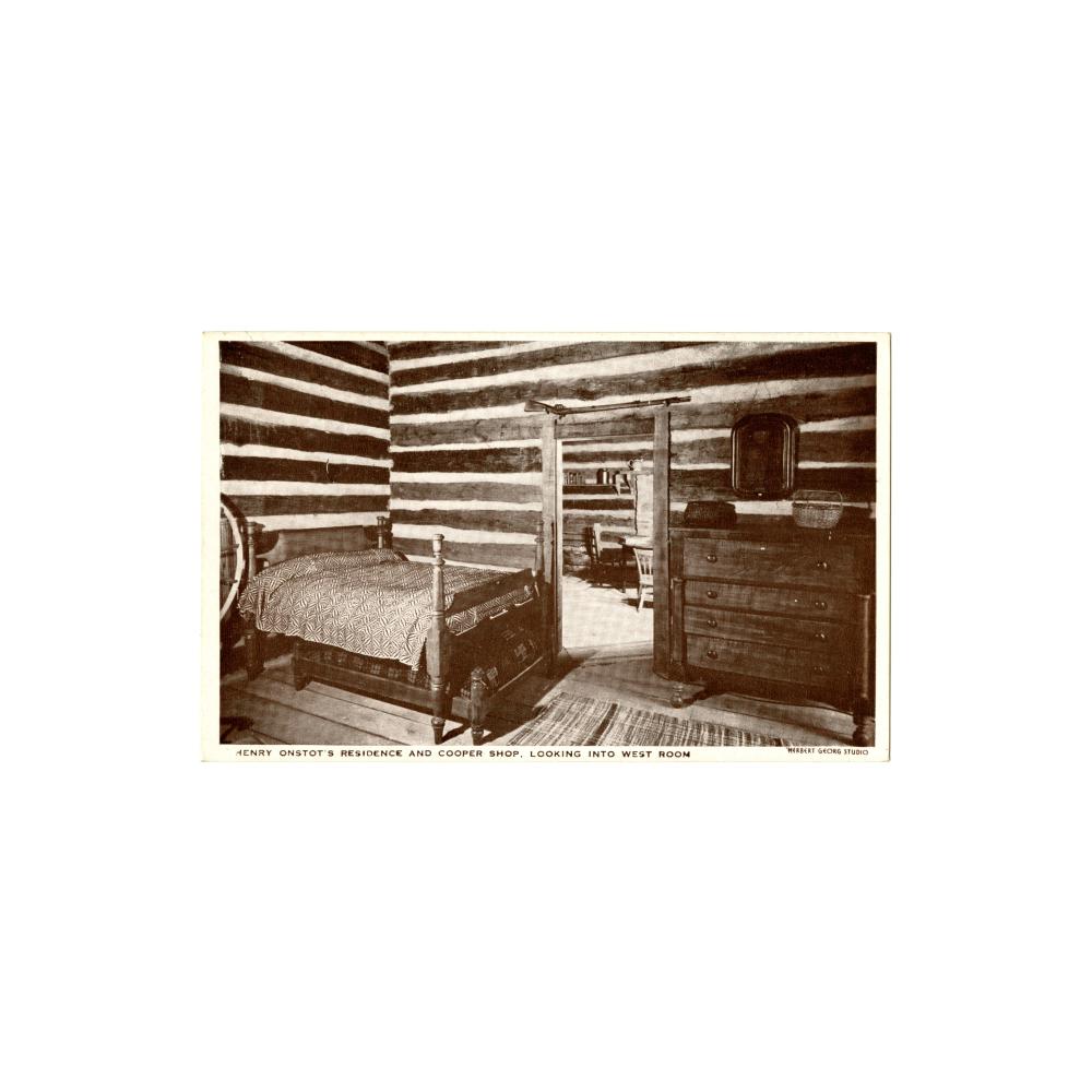 Image: Henry Onstot's [sic] Residence and Cooper Shop, Looking into West Room