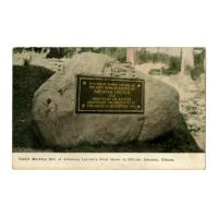 Image: Tablet Marking Site of Abraham Lincoln's First Home in Illinois