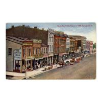 Image: North Side Public Square in 1858, Springfield, Illinois