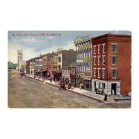 Image: Southth Side Public Square in 1858, Springfield, Illinois