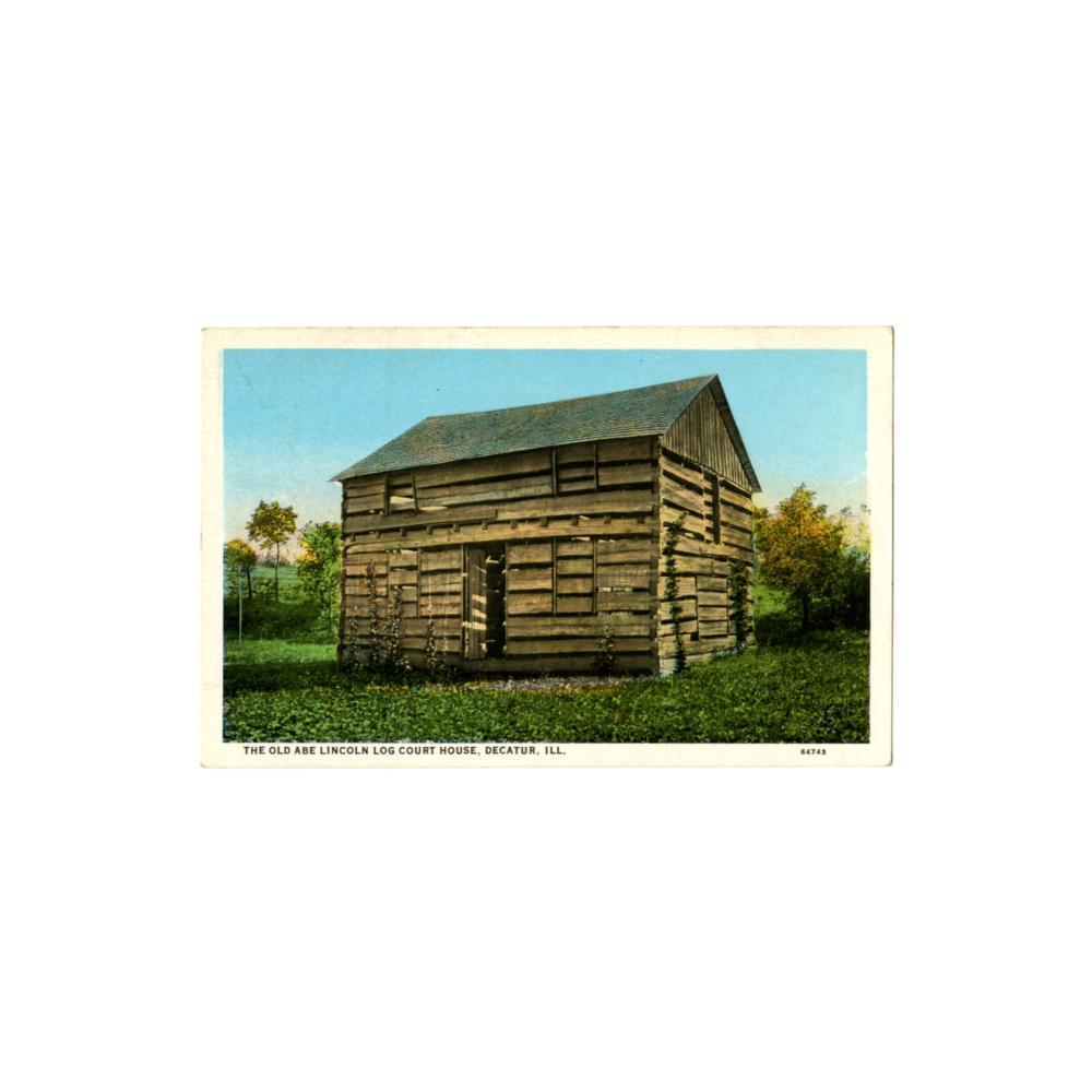 Image: The Old Abe Lincoln Log Court House, Decatur, Ill.