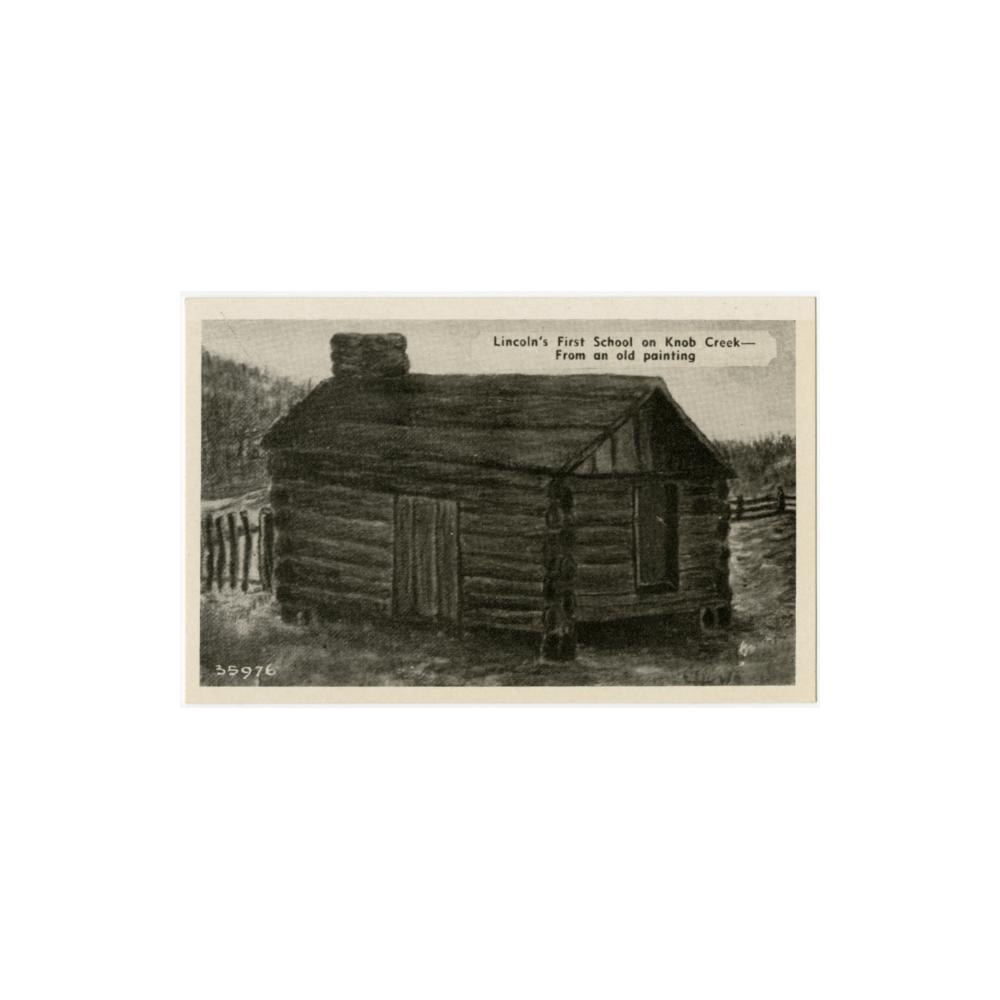 Image: Lincoln's First School on Knob Creek--From an Old Painting