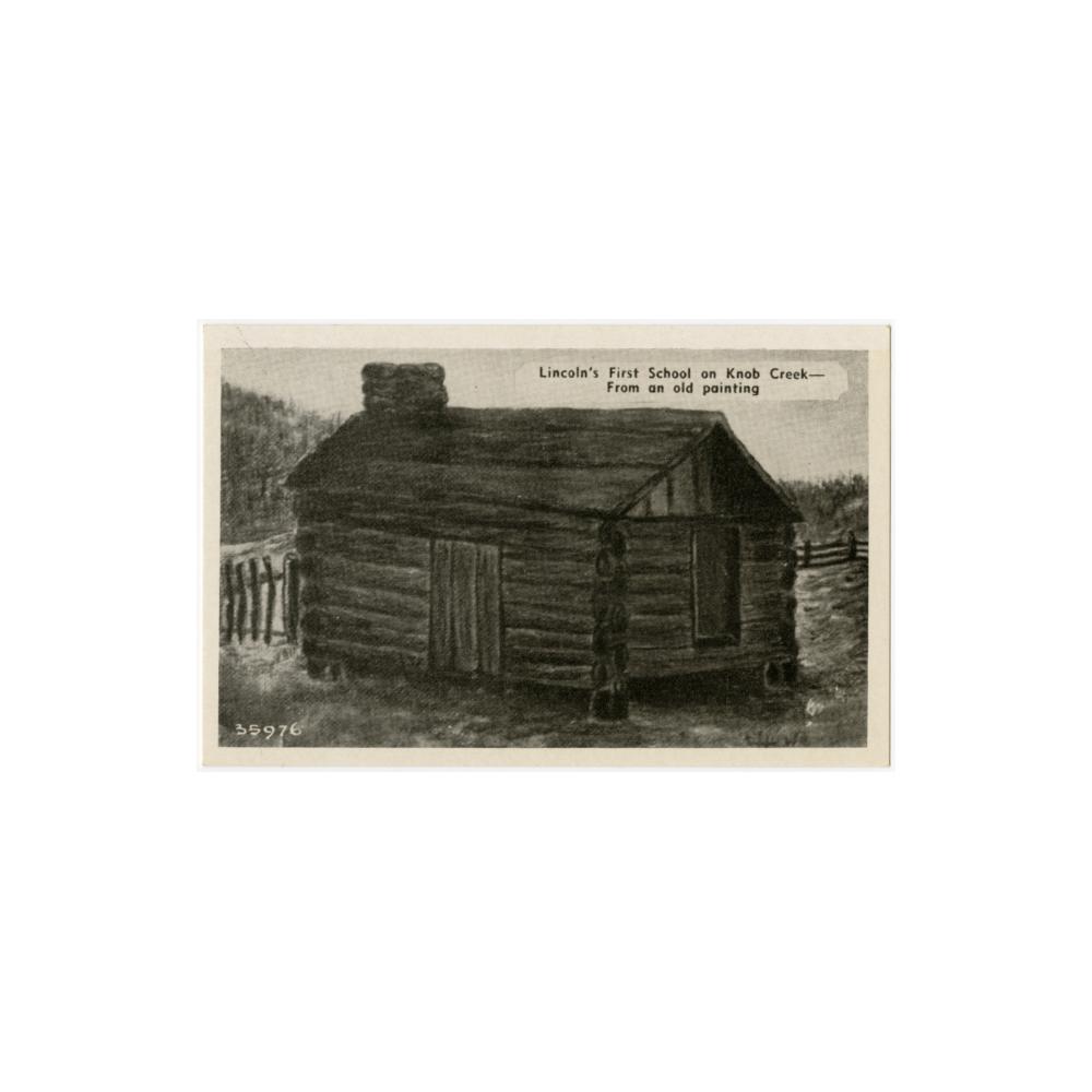 Image: Lincoln's First School on Knob Creek--From an Old Painting