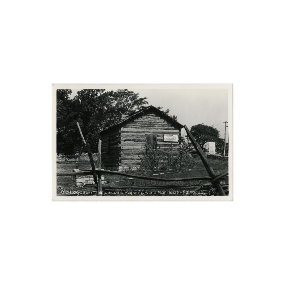 Image: Old Log Cabin That Lincoln's Parents Were Married In