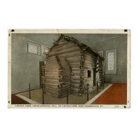 Image: Lincoln's Cabin inside Lincoln Memorial Hall, on Lincoln Farm, Near Hodgenville, Ky.