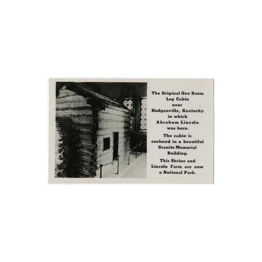 Image: Original One Room Log Cabin Near Hodgenville, Kentucky