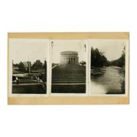 Image: Three photographs from Abraham Lincoln Memorial site in Kentucky