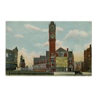 Image: Park Square and Lincoln Monument, Boston, Mass.