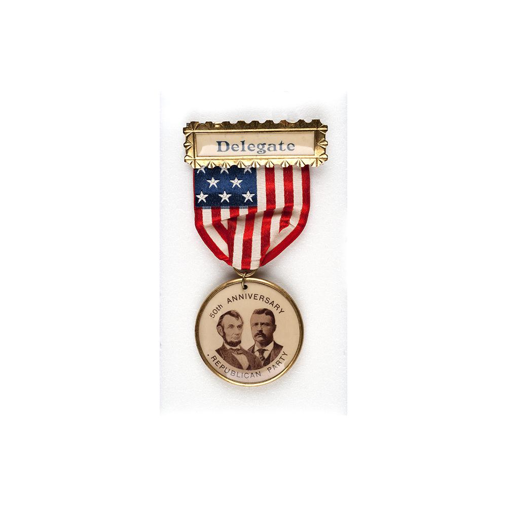 Image: Republican Party 50th Anniversary Delegate badge