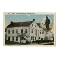 Image: John L. Burns' Home and His Statue, Gettysburg, Pa.