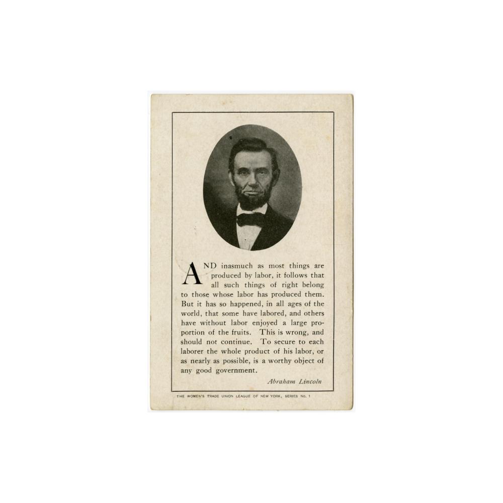 Image: Abraham Lincoln on Labor
