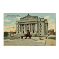 Image: Lincoln Monument and Essex County Court House, Newark, N. J.