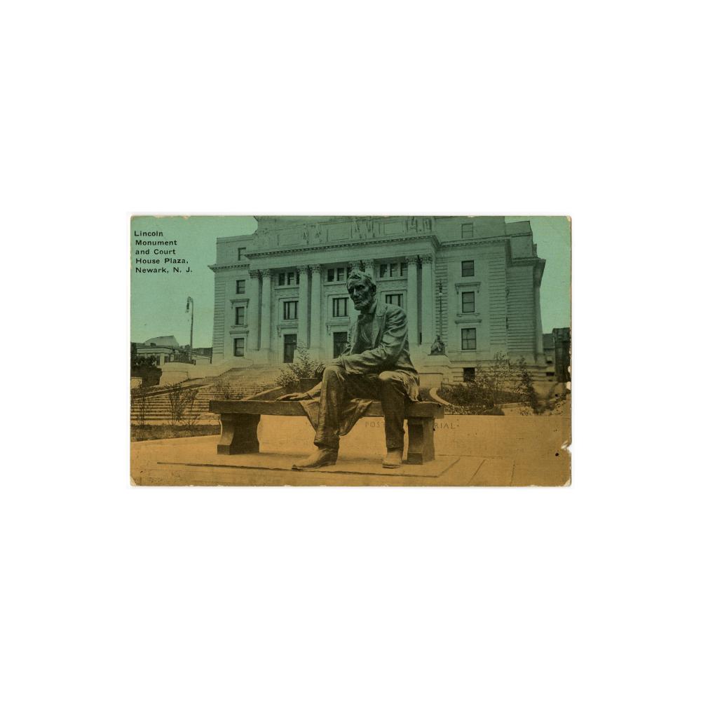 Image: Lincoln Monument and Court House Plaza, Newark, N. J.