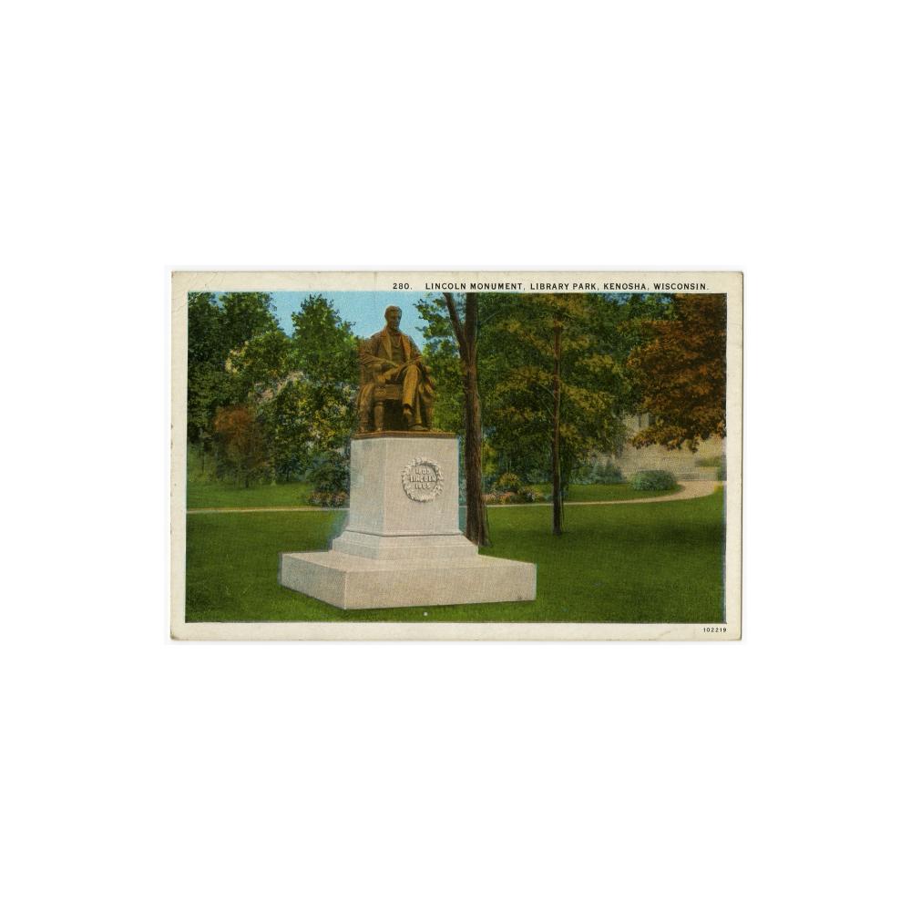 Image: Lincoln Monument, Library Park, Kenosha, Wisconsin