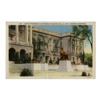 Image: Lincoln Monument at Entrance to Bascom Hall, U. of W., Madison, Wisconsin