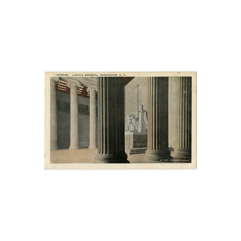 Image: "Interior," Lincoln Memorial, Washington, D. C.
