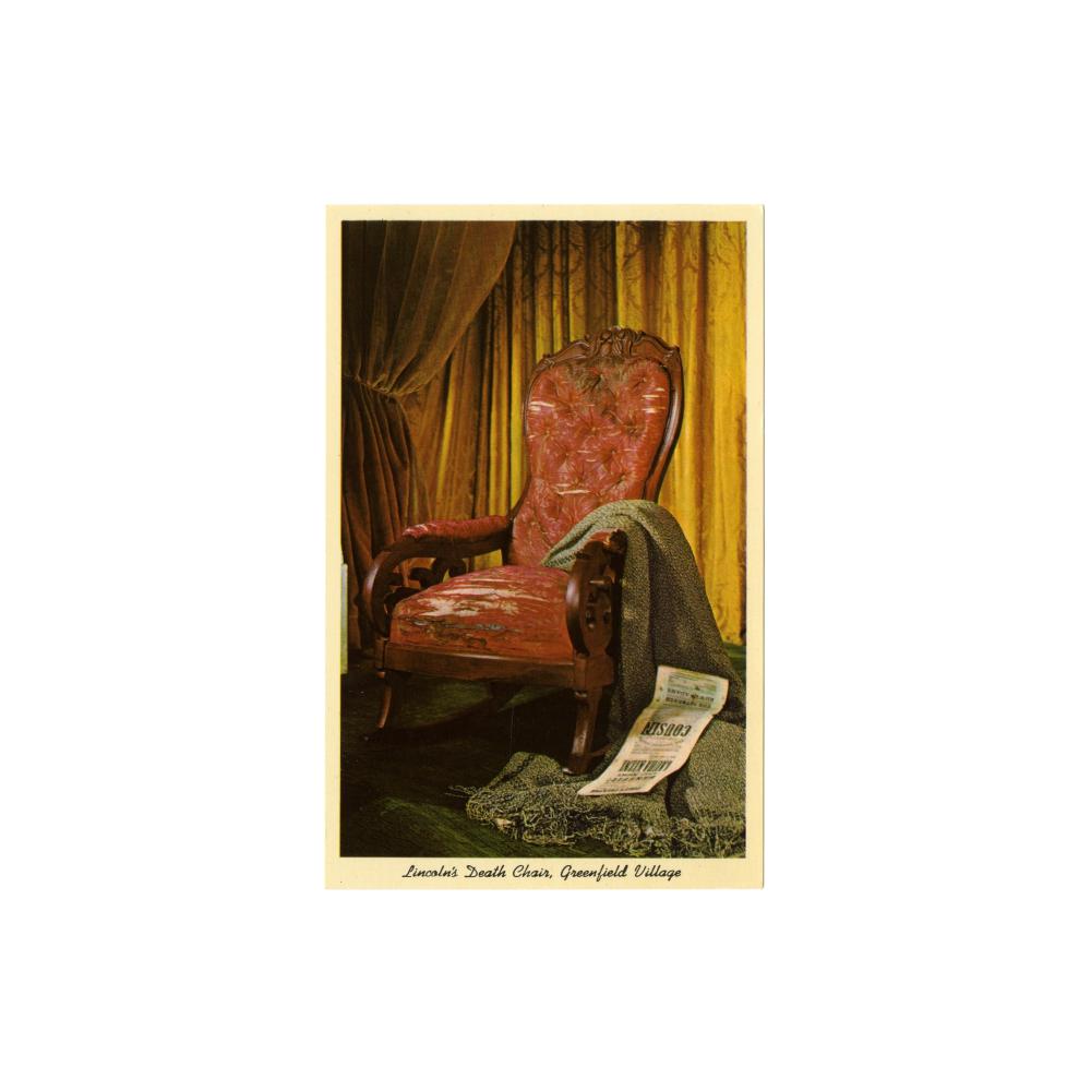 Image: Lincoln's Death Chair, Greenfield Village