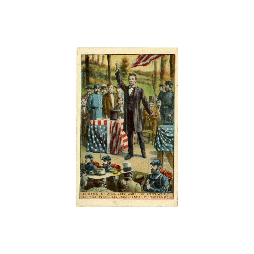 Image: Lincoln Delivering His Famous Address at the Dedication of Gettysburg Cemetery, Nov. 19, 1863