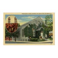 Image: Presbyterian Church Showing the Lincoln Pew, Gettysburg, Pa.