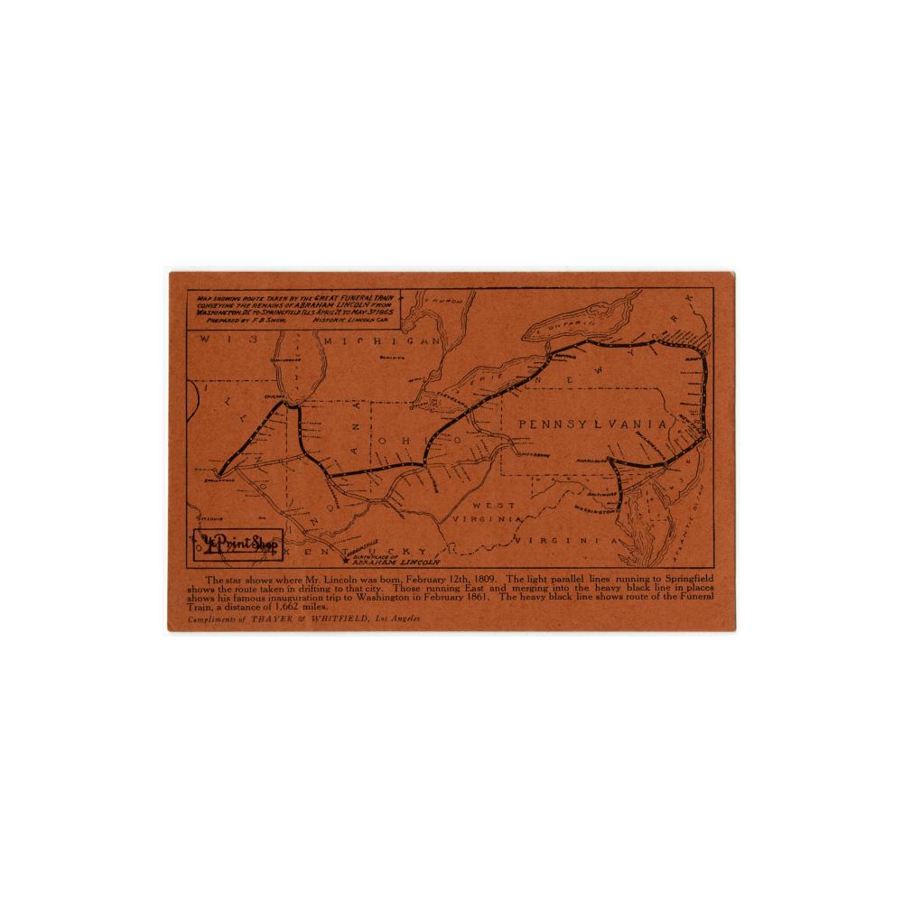 Image: Lincoln Funeral Train Route