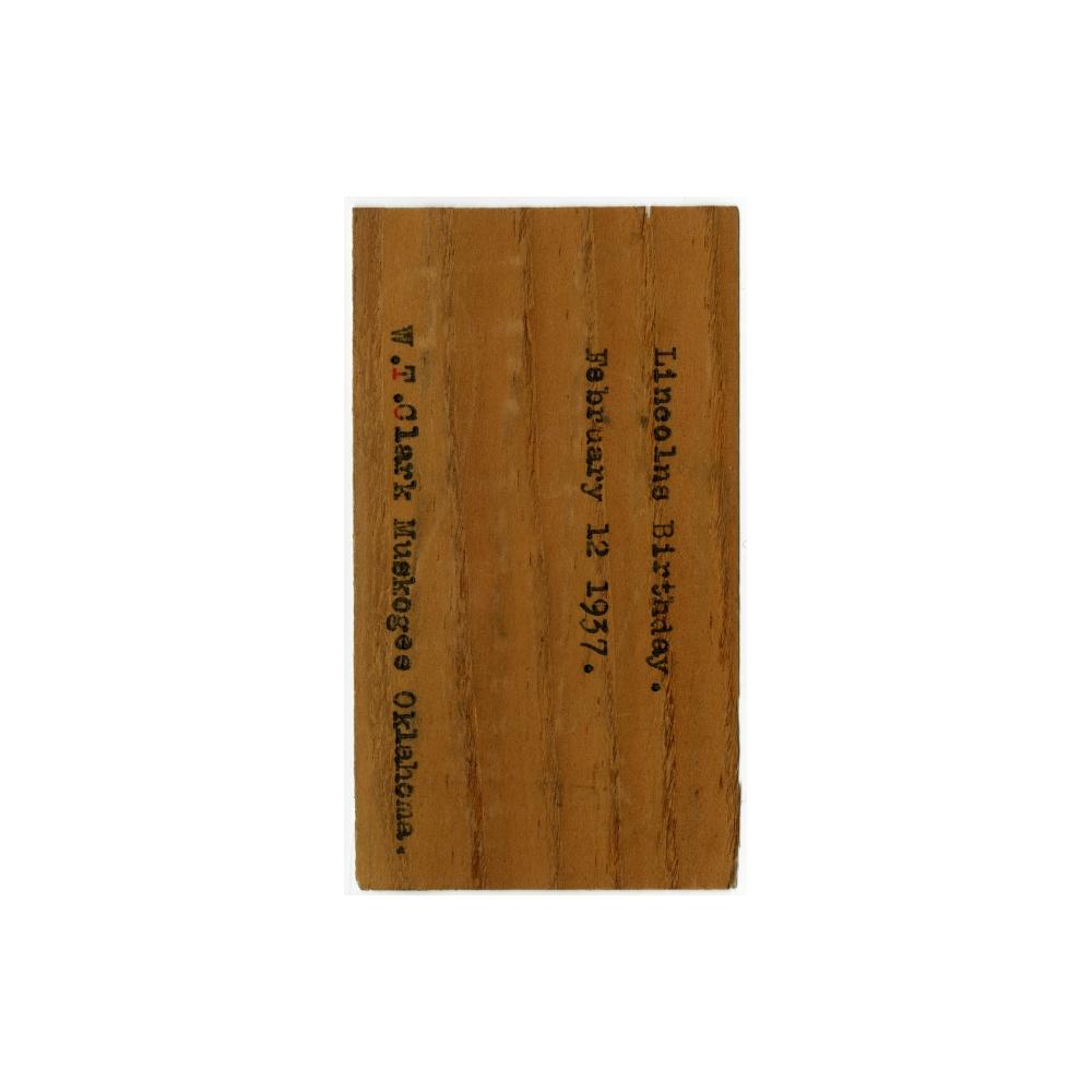 Image: Wood souvenir card
