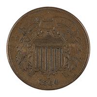 Image: 1864 two-cent piece