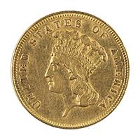 Image: 1862 Liberty Head Three-Dollar Coin