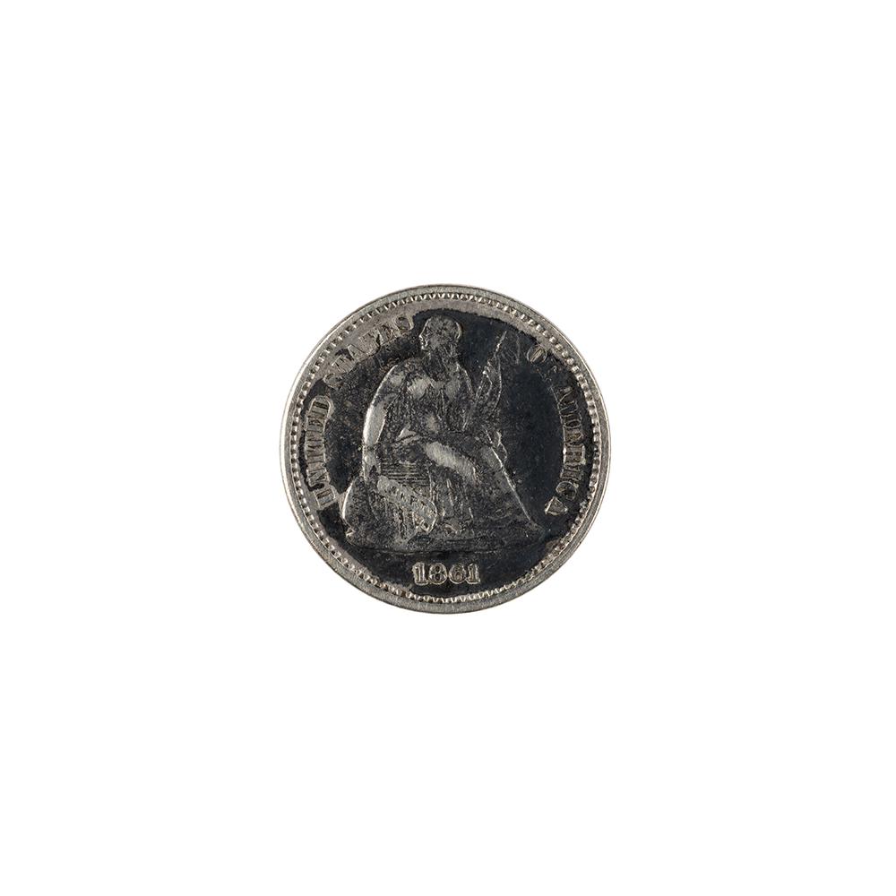 Image: 1861 Seated Liberty Half Dime