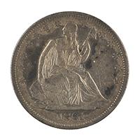 Image: 1861 Seated Liberty Half Dollar Coin