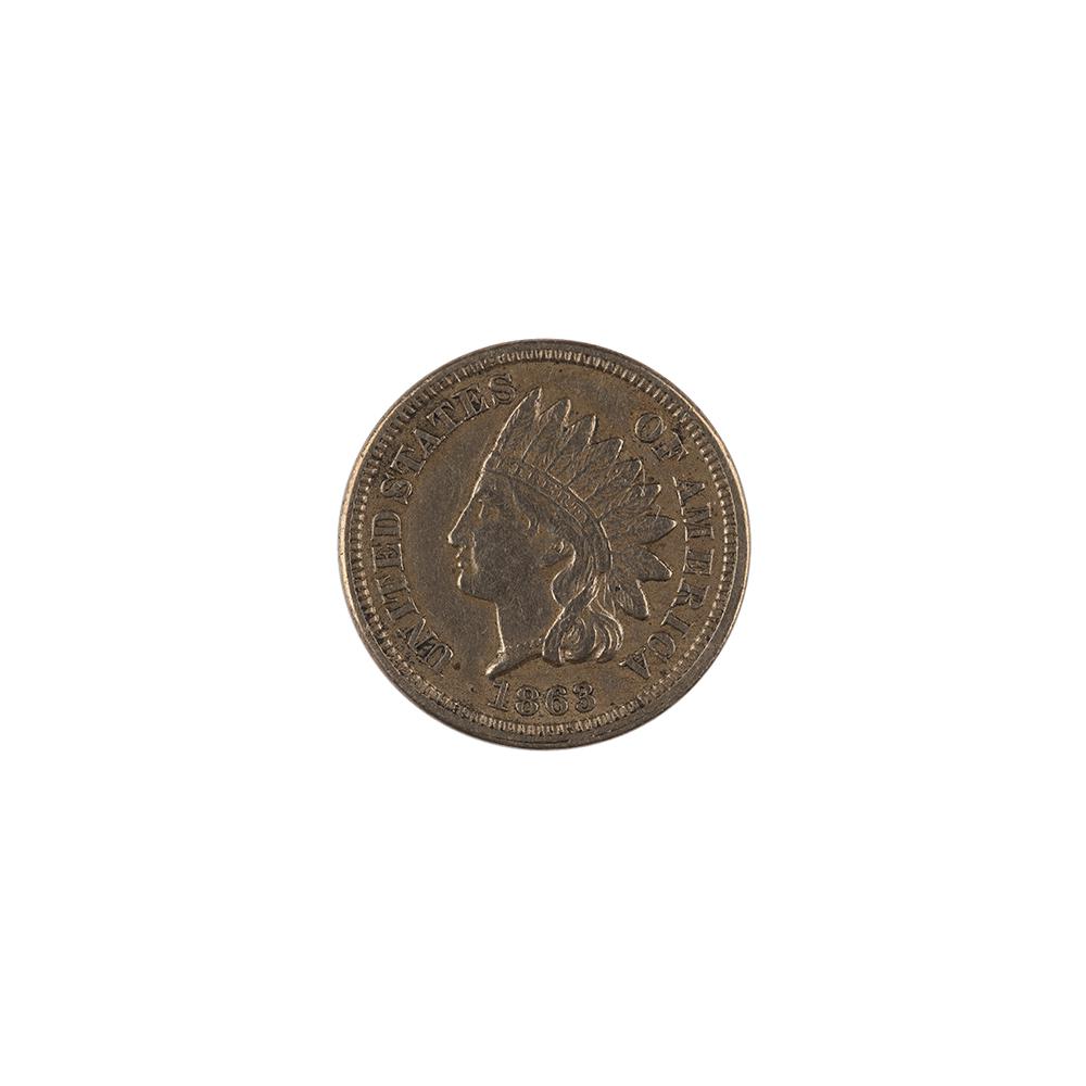 Image: 1863 Indian Princess One-cent coin